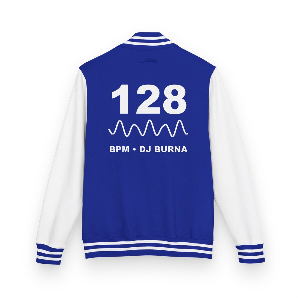 DJ Burna 128 BPM Varsity Jacket Royal Blue/Arctic White