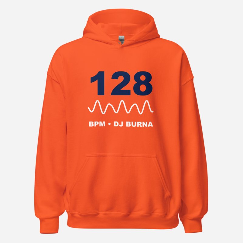 DJ Burna 128 BPM Hoodie in Orange