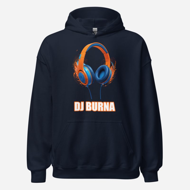 DJ Burna DJ Burna Headphones Hoodie in Navy