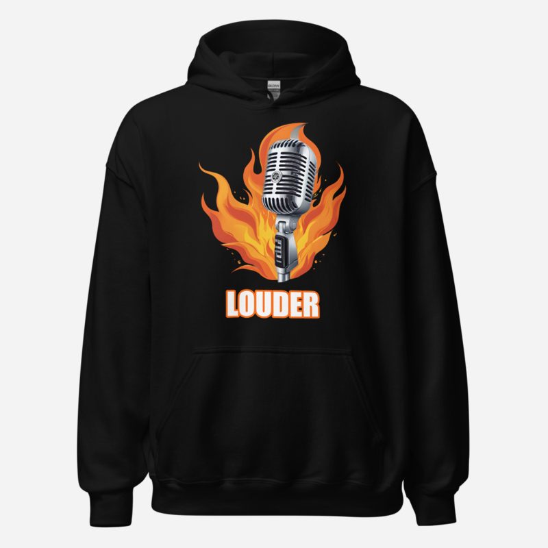 DJ Burna Louder Mic Hoodie Black