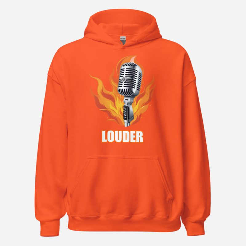 DJ Burna Louder Mic Hoodie in Orange