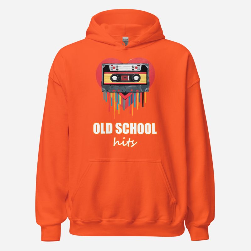 DJ Burna Old School Hits Tape Hoodie in Orange