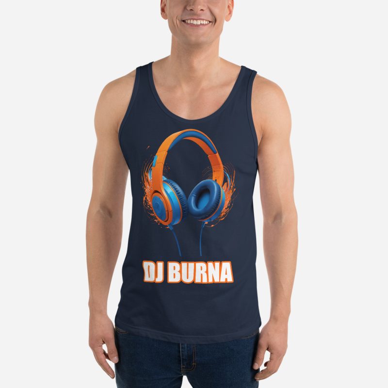 DJ Burna DJ Burna Headphones Tank in Navy