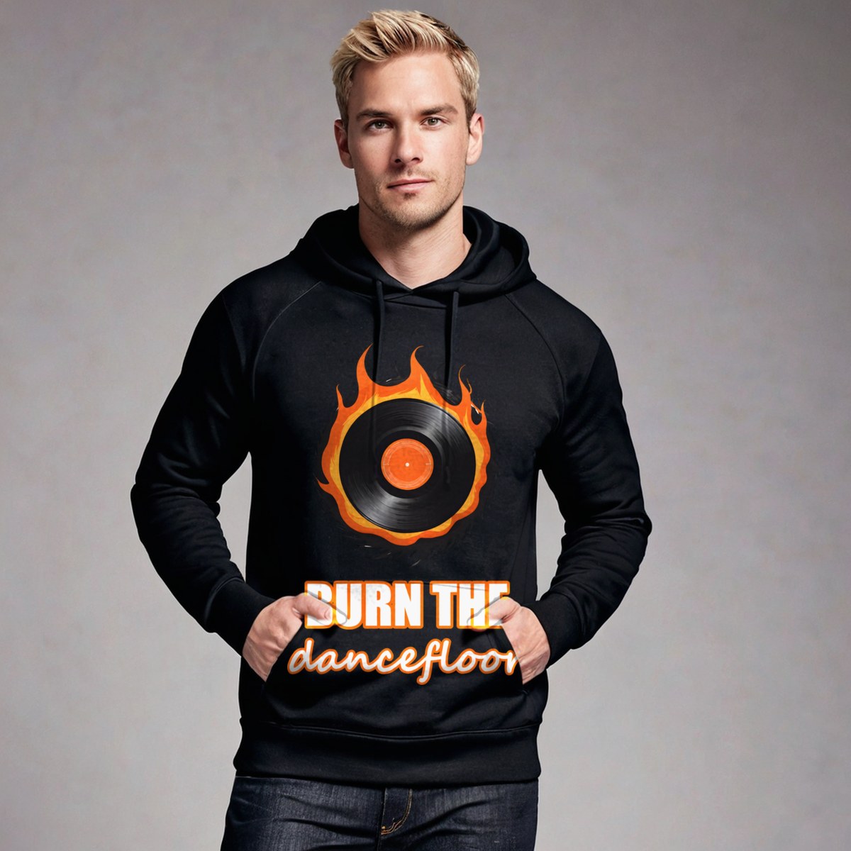 DJ Burna Burn The Dancefloor Vinyl Hoodie