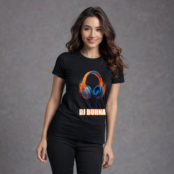 DJ Burna DJ Burna Headphones Tee in Black
