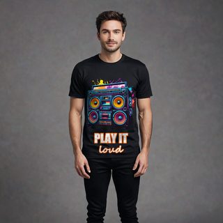 DJ Burna Play It Loud Boombox Tee AI model