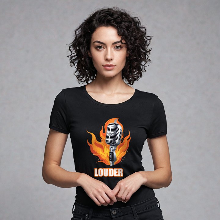 DJ Burna Louder Mic Tee in Black